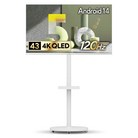 더함 CHIQ 4K UHD QLED DLG 120Hz 돌비 AI 스마트 구글5.0 TV + 삼탠바이미 이동식 티비스탠드 라이트 세트