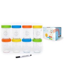 [당일발송]저비스앤조지 유리 이유식 용기 240ML X 8개 Jervis & George 보관용기