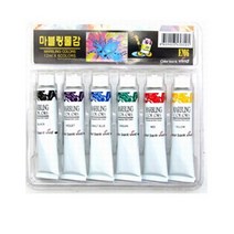 비비드 마블링물감 7.5ml 6색세트/염료/염색물감/분장, 2.마불링물감 6색7.5ml