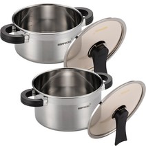 해피콜 3중 스텐 양수 3L 냄비 + 6L 곰솥 2종 세트