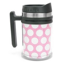 리빙라인 오토펄 머그컵, 400ml, 핑크, 1개