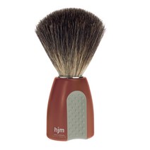 HJM 퓨어 뱃저 면도 브러시 앤 스탠드 레드 그레이, 1개입, 1개