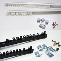 메종텍스타일 부드러운 커튼레일 305~420cm, 블랙, 1개