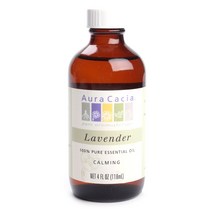 Aura Cacia 100% 퓨어 아로마테라피 에센셜 방향 오일 118ml, Calming Lavender