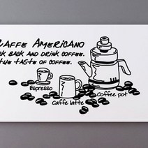 뭉키데코 카페스티커 Italian roast coffee 1:2, 블랙