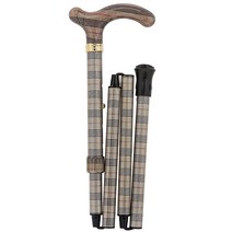 [Classic Cane] 접이식지팡이, 베이지잔체크무늬, 1개