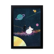 일러스트액자 웨딩댄싱, MDF블랙