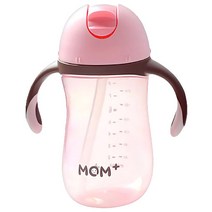 맘플러스 빨대컵 260ml, 핑크, 1개