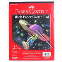 페이버캐스텔 블랙 페이퍼 스케치 패드 전문가용스케치북, 22.9 x 30.5 cm, 25매