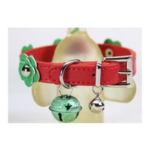 카니스 플라워 포인트 목줄 레드 PYW5111, S (1cm x 25cm), 1개