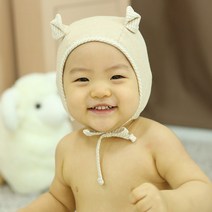 무슈 오가닉 포인트귀 파일럿 아기 모자