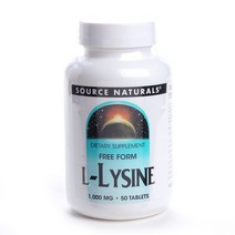 소스내츄럴스 L-라이신 1000mg 타블렛, 50정, 1개
