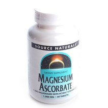 소스내츄럴스 마그네슘 아스코르베이트 1000mg 타블렛, 60개입, 1개