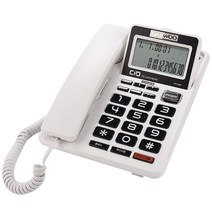 대우텔레폰 스마트폰 이어셋겸용(별매) 발신자번호표시 유선 전화기, DT-3360(화이트)