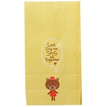 에스알 곰 종이봉투, 혼합 색상, 50개입