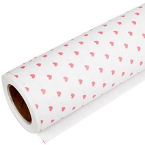 솔로몬샵 포인트하트 종이롤 포장지 대, 핑크, 1개