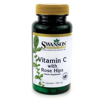 스완슨 비타민 C 로즈 힙 포함 500mg 캡슐, 100개입, 1개, 100정
