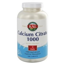 Kal 칼슘 시트레이트 1000 타블렛, 180정, 1개