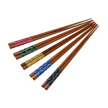 칼백화점 일본 목 패턴 젓가락 격자 5벌세트, 혼합 색상, 1세트