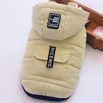 하라시코쿠키 반려견 겨울나기 패딩후드, 베이지