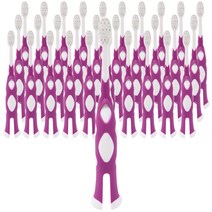 맘앤쥬 기린 미세모 키즈칫솔, 퍼플, 72개입