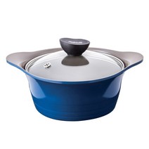 키친플라워 쿠킨 IH 인덕션 양수냄비, 22cm, 블루