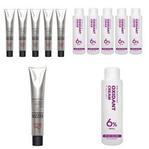 웰라 뉴콜레스톤 퍼펙트 퓨어컬러 염색제 80g + 산화제 100ml, 체리레드 14/45, 6세트
