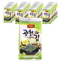 광천맛김 해달음 광천 녹차올리브 도시락김, 4g, 24개