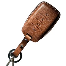 헤르만 차량용 스마트키 케이스 제네시스 GN10/G70/G80/EQ900, 오크 꼬냑