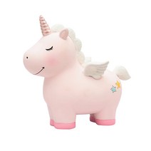 미니띠네 날개 유니콘 저금통 대, 핑크, 1개