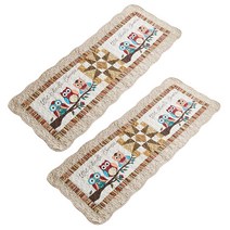 바이데코 순면 워싱 주방매트 겸 쇼파매트 2p, 부엉이