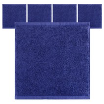 송월타월 컬러 고리 핸드 타올, 파랑, 5개