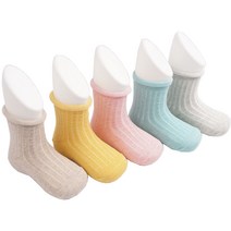 비바세븐 유아동용 크레용 양말 5족 세트