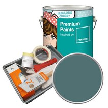 노루페인트 팬톤 내부용 실내벽면 저광 페인트 4L 세트, 18-4612 North Atlantic