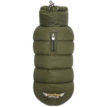 퍼피엔젤 러브 애견 다운 패딩 조끼, 카키