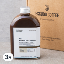 에스쿠도커피 리얼 에스프레소 샷 스위트, 250ml, 3개