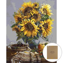 아트조이 DIY 명화그리기 세트 60 x 75 cm, 해바라기 정물 2