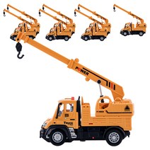 유원 중장비차 크레인트럭 RC완구 8입 세트, 혼합색상