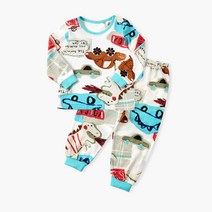 유니프랜드 아동용 와일드디노 오가닉 쟈가드 9부 내의 상하세트