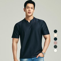 업클라스 남성용 헨리넥 포인트 반팔 티셔츠 b083hf