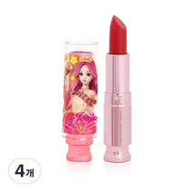 리틀블링 시크릿쥬쥬 별의여신 립스틱 3.3g, 쥬쥬레드, 4개