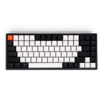 키크론 K2V2 WHITE LED 블루투스 무선 기계식 키보드 핫스왑 적축, 블랙 + 화이트, K2, 텐키리스