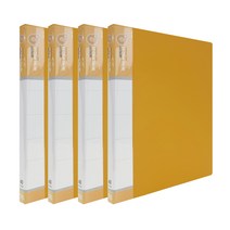 오렌지오피스 파스텔 클리어화일 A4 40매, 옐로우, 4개