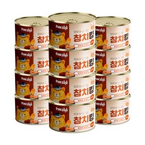 핑크쥬 참치킹 엘라이신 고양이캔 160g, 흰살참치와 닭고기, 12개