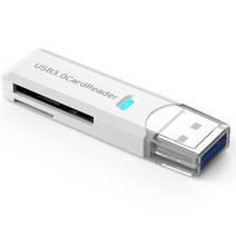 [usb31pcie카드] 구스페리 USB 3.0 SD / TF 카드 리더기, 화이트