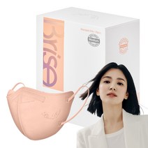 비앙브리제 시큐어 마스크 중형, 만다린 핑크, 1개, 25개입