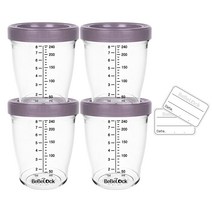 포네르 트라이탄 이유식 용기 240ml, 레드빈, 4개
