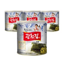 광천김 달인 김병만 파래 캔김, 4개, 30g