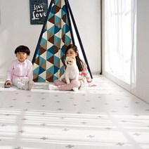 삼바텍 PVC 셀프시공 롤매트 15mm, 크로스 화이트