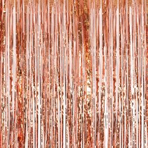 파티 수술 은박 커튼 3p, 오렌지